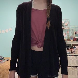 black cardigan